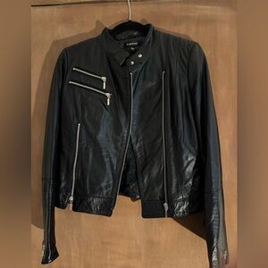 Bebe Black Women’s Leather Jacket | Size S